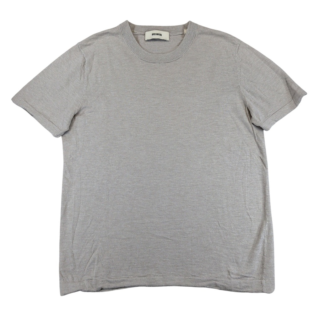 Buck Mason Mens Cotton Linen Short Sleeve Knit T-Shirt Tan BM16042.431 Size S